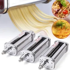 Spaghetti Skærer, 430 Rustfrit Stål, 5,51 tommer Rulle, 8 Tykkelsesindstillinger, Egnet til Flere Pastatyper, Håndvask Anbefales New