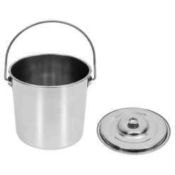 Isspande & Kølere>Spand i rustfrit stål - Isspand - 12 l - Med låg - Stor kapacitet - Til catering & køkken - Sølv