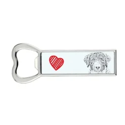 Cocktailshakers & Drinkudstyr>Spansk vandhund - flaskeåbner med en hund, personlig køleskabsåbner, unik gave til en mand fra Art-Dog