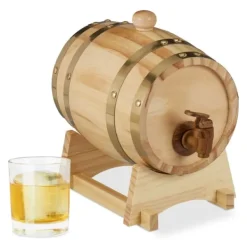Spiritusdispenser, Træfad, 23x16x25.5 cm, Natur New