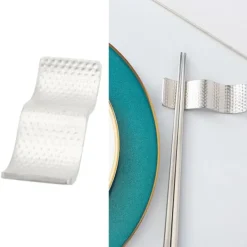 Spisepindeholder Rustfrit Stål Dobbelt Brug Non-stick Elegant Spisepinde Stativ til Ske Gaffel Sølv Hot