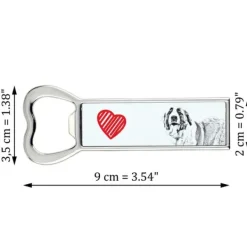 St. Bernard, hund fra St. Bernarda - flaskeåbner med en hund, personlig køleskabsåbner, unik gave til en mand fra Art-Dog New