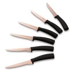 SÆT BØFKNIVE 6 STK BERLINGER HAUS BH-2613 SORT ROSE New