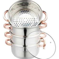 Madlavningsmaskiner>Sæt dampgryder 20 cm 5 stk KLAUSBERG KB-7730 damper