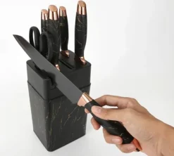 Sæt køkkenknive i blok af 6 stk. KLAUSBERG KB-7770 Hot