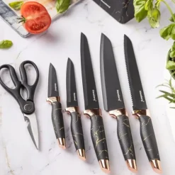 Sæt køkkenknive i blok af 6 stk. KLAUSBERG KB-7770 Hot
