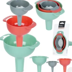 Sæt køkkentragte med si 10/8/6 cm 4-delt tragtsi EXCELLENT HUSWARE 259731 Outlet