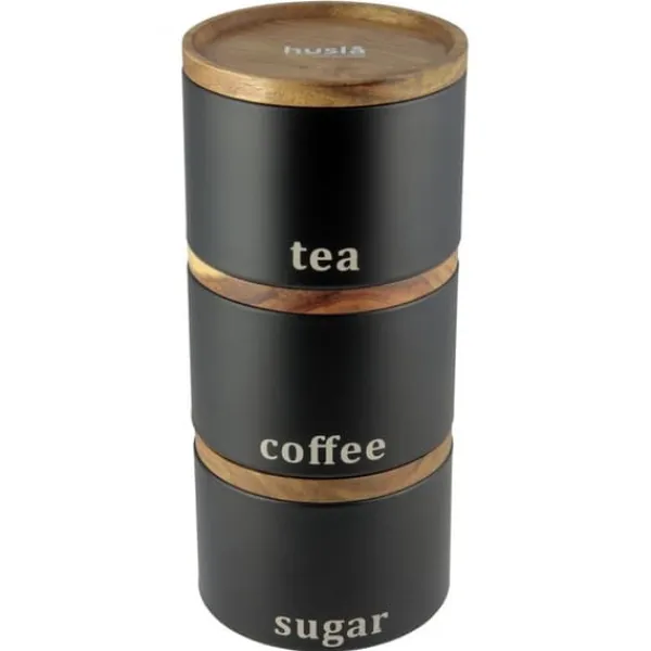 Sæt med 3 beholdere til opbevaring af kaffe, te, sukker Best