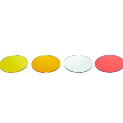 Sæt med 4 farvede GLASSKÆRKER 10 cm Online