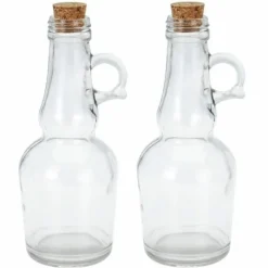 Sæt med 2 GLAS FLASKER til olie og eddike med kork 2x250 ml Best