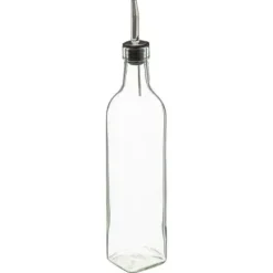Sæt med 2 glas olivenolieflasker med bambusbund Clearance