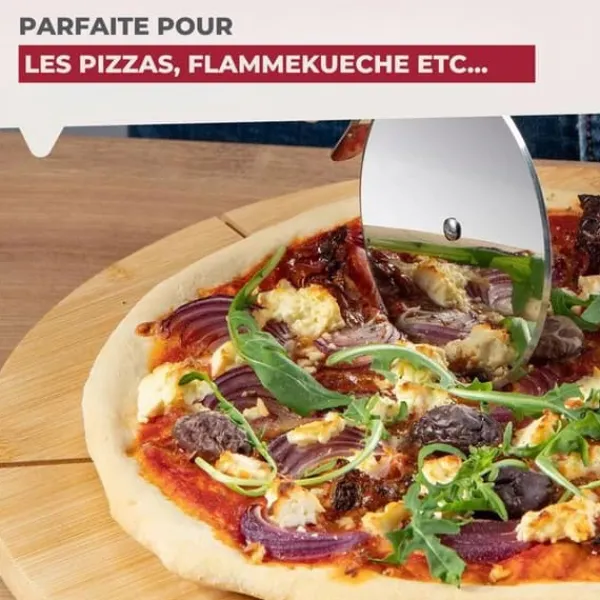 Sæt med 2 pizzabrætter med skærehuller - FACKELMANN - Ø 32 cm Clearance