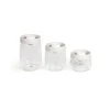 Opbevaringsdåser>Sæt med 3 termokande - LIVOO - MEN401 - 400 ml, 800 ml og 1,2 L - Borosciliatglas - Tåler fryser