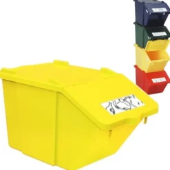 Affaldssorteringsspande>Stabelbar affaldssorteringsbeholder - gul, 45L