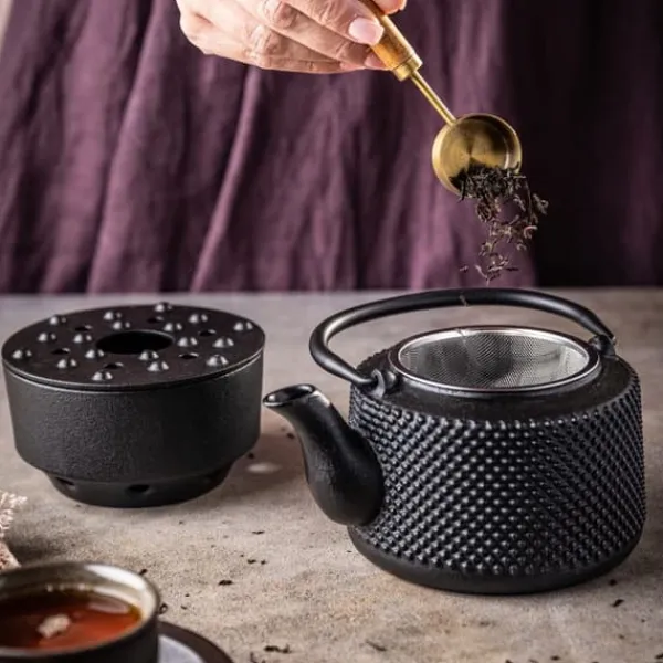 Kaffe- & Tekander>Støbejern tekande med varmelegeme 0,8L KINGHOFF KH-1847