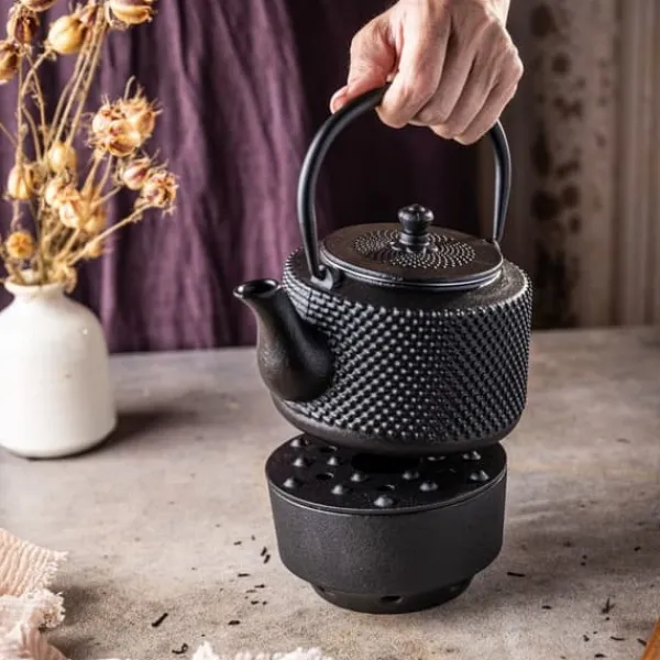 Kaffe- & Tekander>Støbejern tekande med varmelegeme 0,8L KINGHOFF KH-1847
