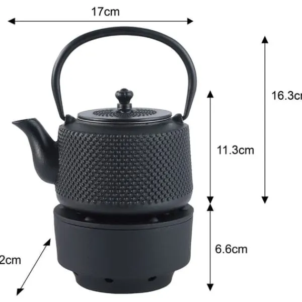Kaffe- & Tekander>Støbejern tekande med varmelegeme 0,8L KINGHOFF KH-1847