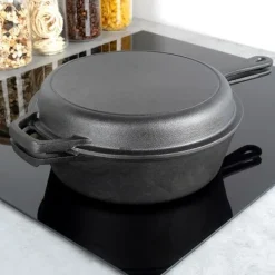 Støbejernsgryde med stegepande CAST LINE 24 cm / 3,5 l Hot