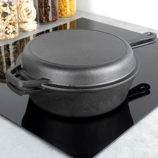 Støbejernsgryde med stegepande CAST LINE 24 cm / 3,5 l Hot