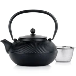 Kaffe- & Tekander>Støbejernskedel Tekande Infuser med Si til Urtete 1L