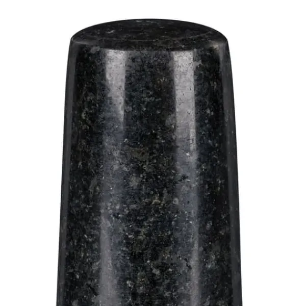 Støder og morter, granit, 12x8,5 cm, sort Outlet