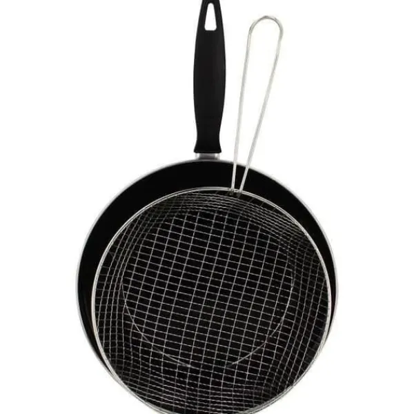 Gryder, Stegepander Og Kasseroller>Stegepande - MENASTYL - 3645749 - Emaljeret stål - Sort - 26 cm - Velegnet til alle kogeplader inklusive induktion