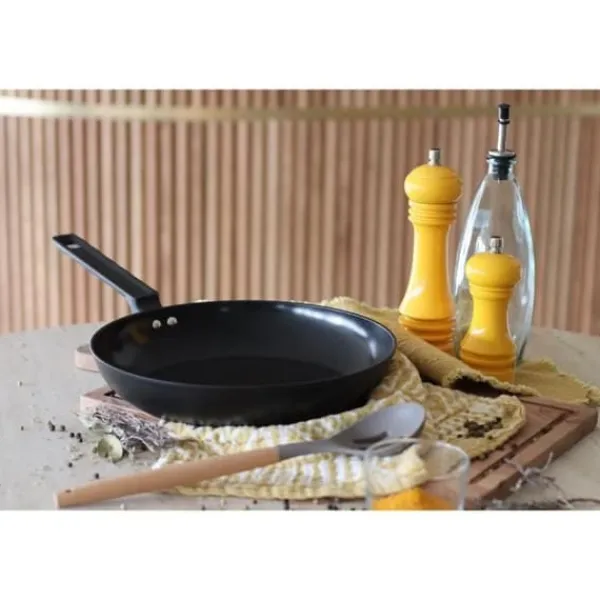 Gryder, Stegepander Og Kasseroller>Stegepande - MENASTYL - 6020638 - Smedet aluminium - 28 cm - Sort - Velegnet til alle kogeplader inklusive induktion