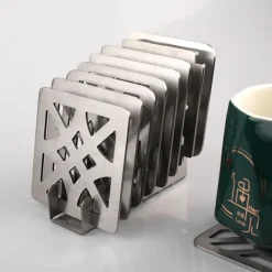 Stilfuld holder til glasbrikker i rustfrit stål til moderne hjem Model 1 Hot