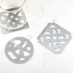 Stilfuld holder til glasbrikker i rustfrit stål til moderne hjem Model 4 Best