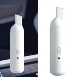 Støjsvag mini håndholdt trådløs bilstøvsuger - USB-opladning, hvid Hot