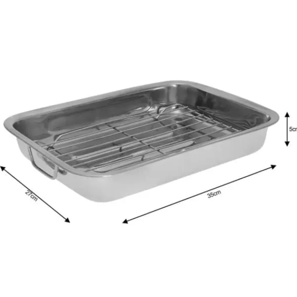 STÅLBAGEPANDE MED RIST 35cm KH-1377 New
