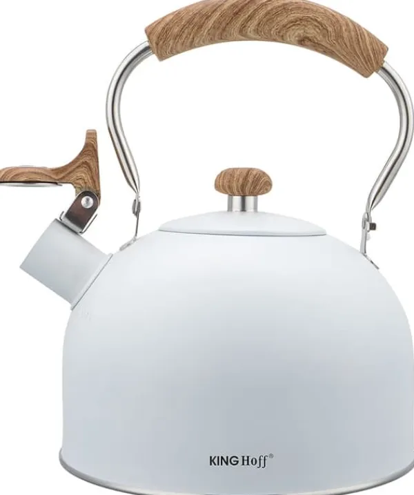 Elkedel>Stålgaskedel 2,5L induktion, mat hvid KINGHOFF KH-1860
