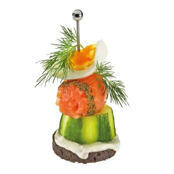 Stålspyd til snacks og cocktails Cilio Cocktail 6 stk. længde 10,5 cm Hot