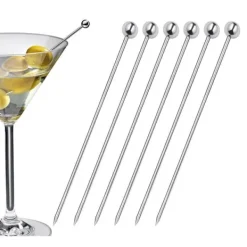 Stålspyd til snacks og cocktails Cilio Cocktail 6 stk. længde 10,5 cm Hot