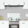 Stænkplade 80x40 cm - Hærdet glas til køkken | Farve: Hvid | Størrelse: 80x40 cm Online