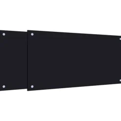 Komfurer>Stænkplader 2 stk. hærdet glas - Stænkbeskyttelse til køkken | Farve: Sort | Størrelse: 80x40 cm