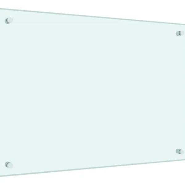 Stænkplader i 2 stk. hærdet glas 70x50 cm | Farve: Hvid Discount