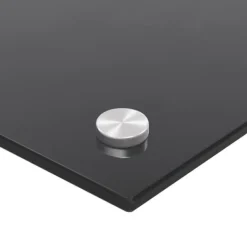 Stænkplader sæt - Hærdet glas 70x50 cm | Farve: Sort | 2 stk.