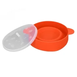 Popcornmaskiner>Stor mikrovågspopcorn med lock Handtag BPA-fri hopfällbar 40℃ till +230℃ DIY Food Grade silikon popcornskål (orange)