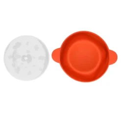 Popcornmaskiner>Stor mikrovågspopcorn med lock Handtag BPA-fri hopfällbar 40℃ till +230℃ DIY Food Grade silikon popcornskål (orange)