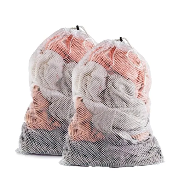 Vasketøjsudstyr>Stor vaskepose 60x90 cm Hvid 2-pack