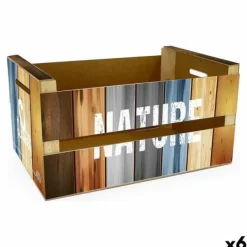 Storage Box Confortime Nature (6 Units) (36 x 26,5 x 17 cm) Best