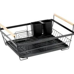 Store stående opvasketallerkener bestik sort metal 45 cm New