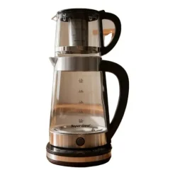 Elkedel>Støttende Elkedel, Stor 2,5L Kapacitet, Lille 1L Kapacitet, 220-240V, 1500W Effekt, LCD Skærm
