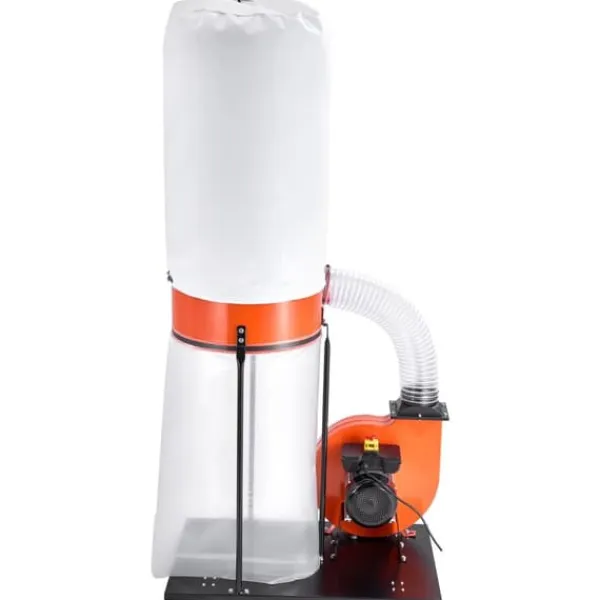 Støvopsamler / spånsuger - Vortex-kegle cyklon - 1100 CFM (1870 m³/t) - 2,5 Mikron - 1,5 HK - 2800 O/min - 132,5 L Opsamlingspose - 159 L Filterpose | CDON