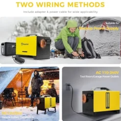 Sunster 8KW Dieselvarmer GSM 4G Bluetooth 12/24V & 230V Turbo Ventilation Auto Start/Stop Webasto Hot