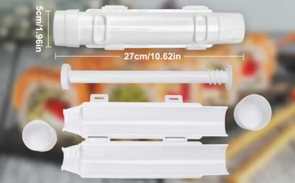 Sushimåtter>Sushi Making Set, Sushi Making Roll, DIY Sushi Making, Sushi Tools for begyndere til at lave sushi hurtigt (hvid)