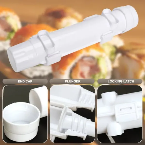Sushimåtter>Sushi Making Set, Sushi Making Roll, DIY Sushi Making, Sushi Tools for begyndere til at lave sushi hurtigt (hvid)