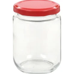 Syltetøjsglas 96 stk. Med røde låg 230 ml - Opbevaringsglas - Opbevaringskrukke - Home & Living Sale