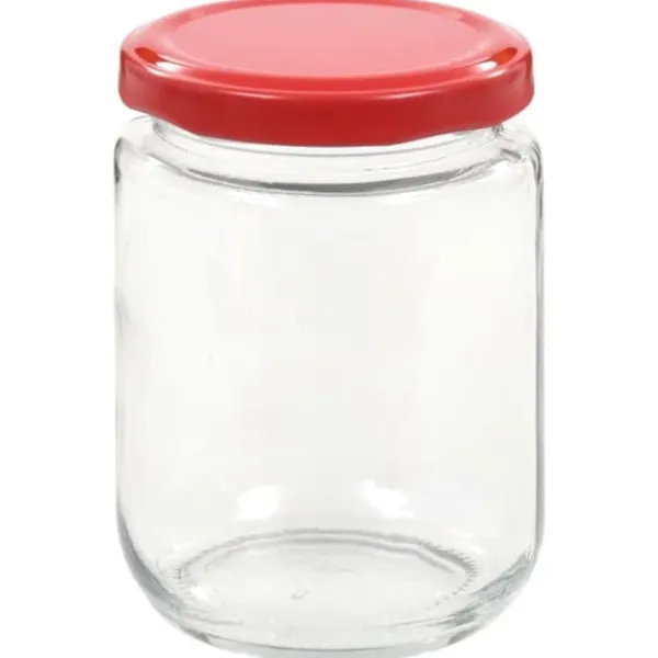 Syltetøjsglas 96 stk. Med røde låg 230 ml - Opbevaringsglas - Opbevaringskrukke - Home & Living Sale